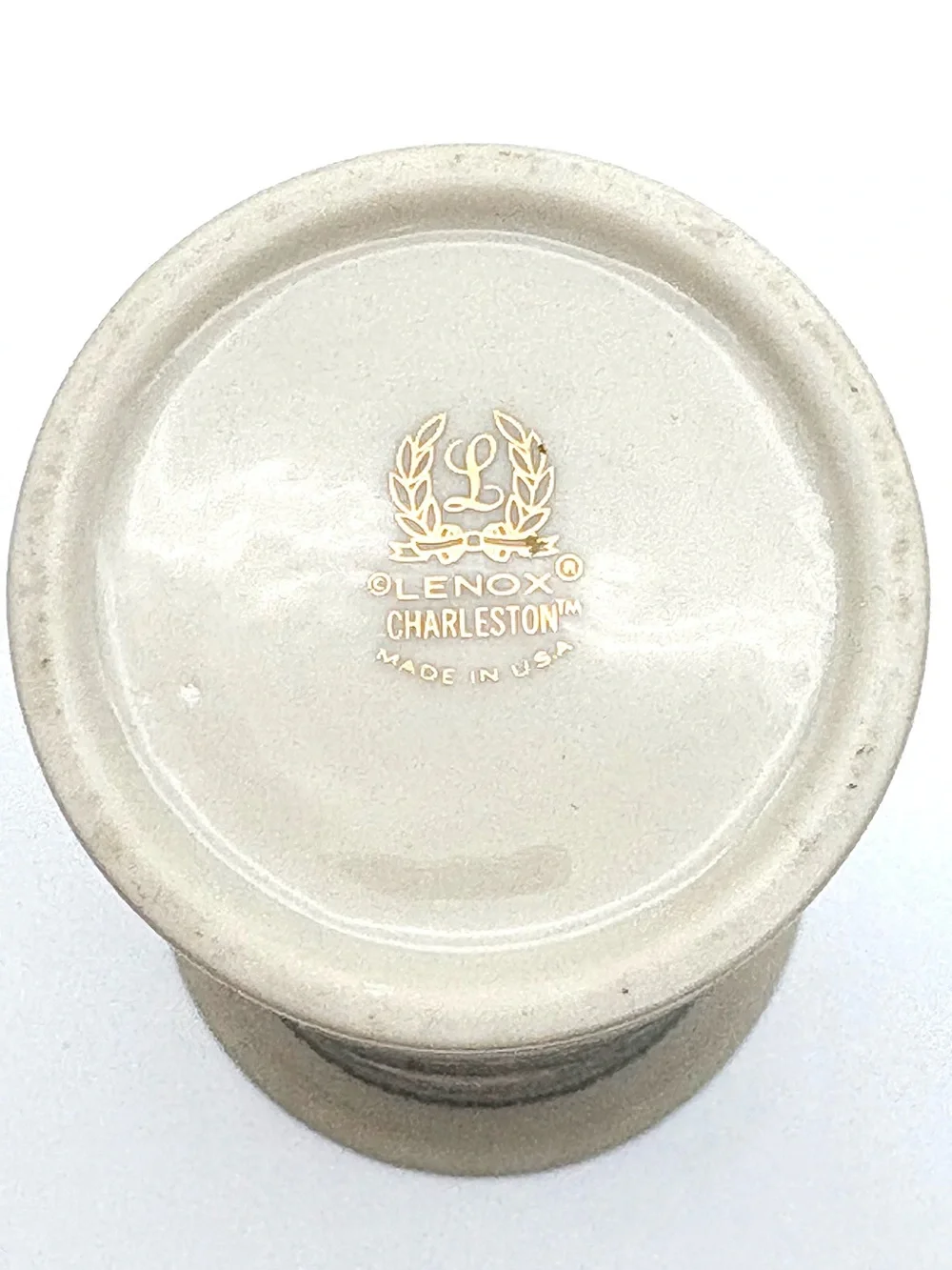 Lenox Cream Porcelain Floral Bud Vase with Pink and Green Motif